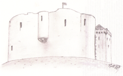 Burg Leuenfels - k�nsterlische Darstellung von Falk von der Tann